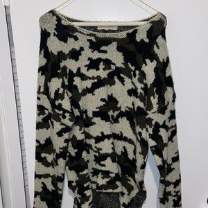 Camoflauge Print Sweater by Philosophy